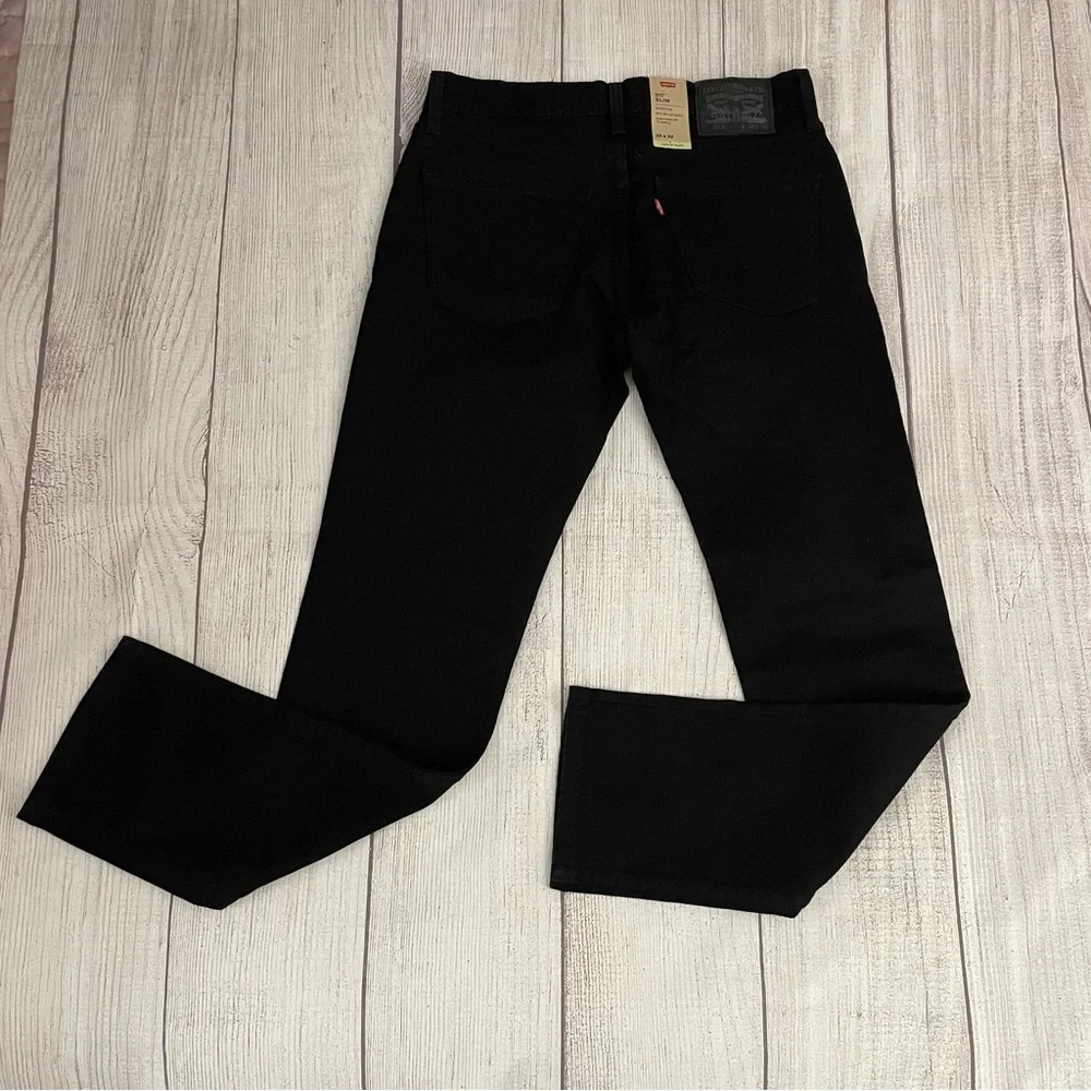 NWT LEVI’S Men’s Premium 511 Slim Fit Stretch Flex Black Jeans Size 32x32